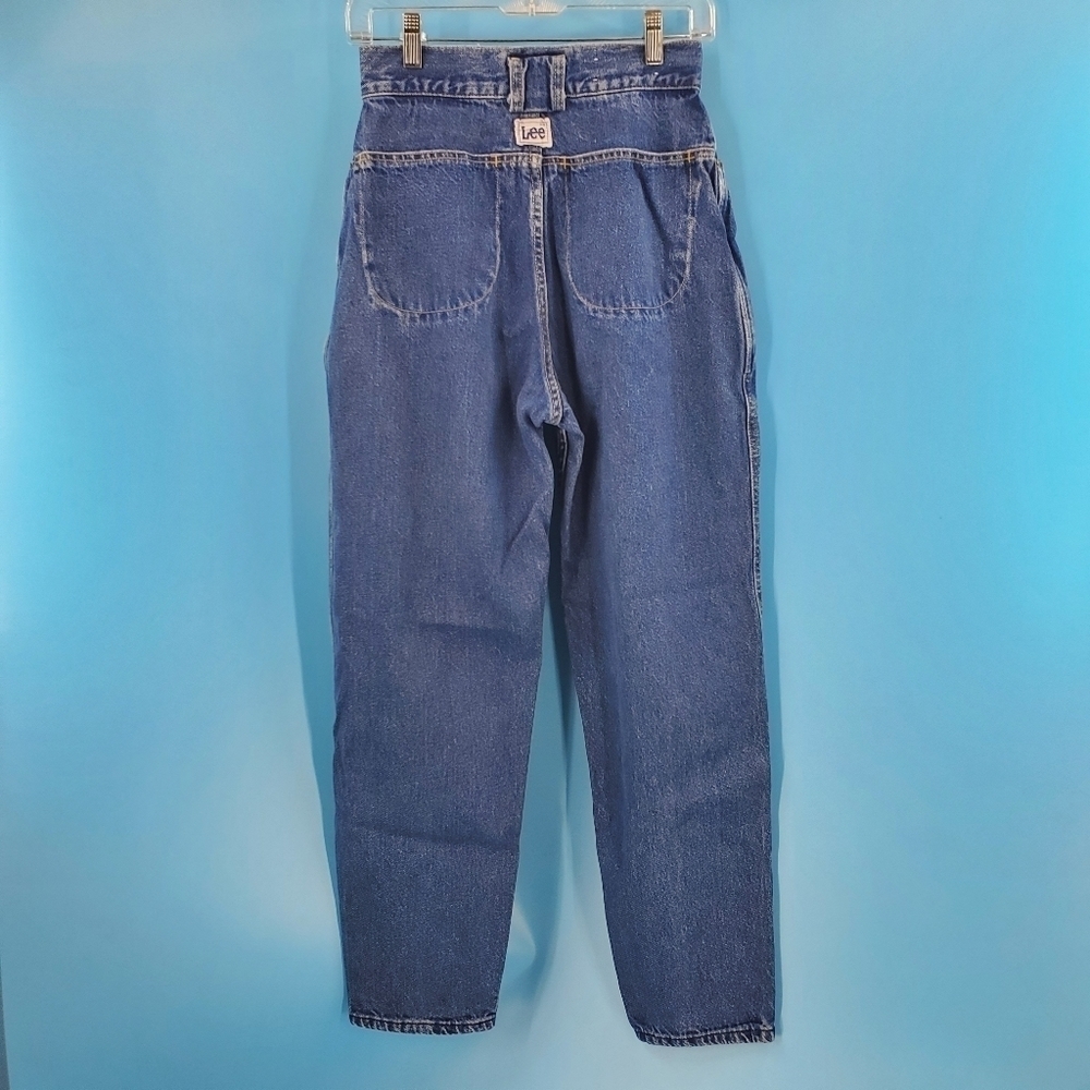 Vintage 90s Lee high waist medium wash cotton jeans 11/12 - Picture 10 of 10